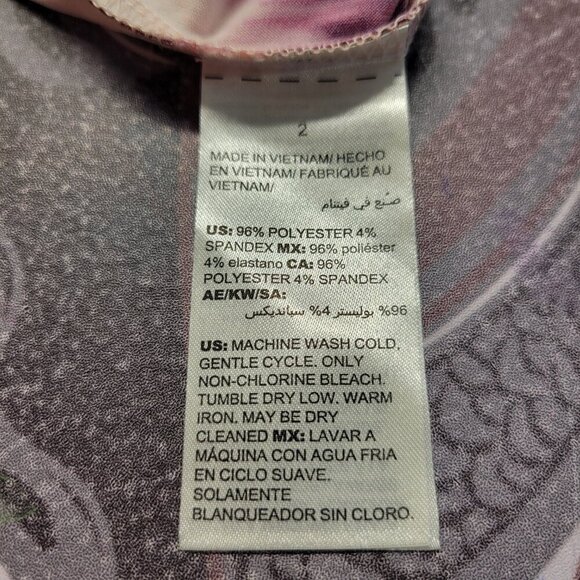 Chico's Size 2 Bright Colorful Hawaiian Floral Side Slit Long Lightweight Skirt - Picture 6 of 7